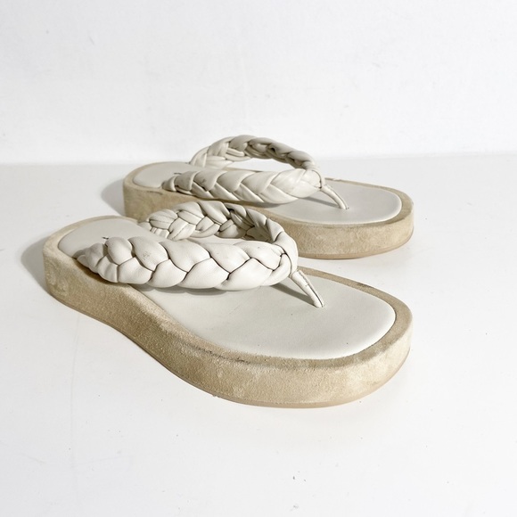 Vince Shoes - Vince Nita Braided Leather Thong Sandals size 6